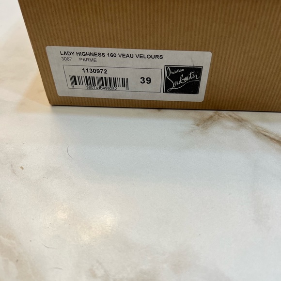 AUTH CHRISTIAN LOUBOUTIN Peep Toe Platform Mary Jane Daf Highness 160 -Purple 39 - Picture 5 of 5